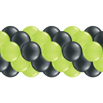 Luftballongirlanden-Set Apfelgrün & Schwarz ab 3 m