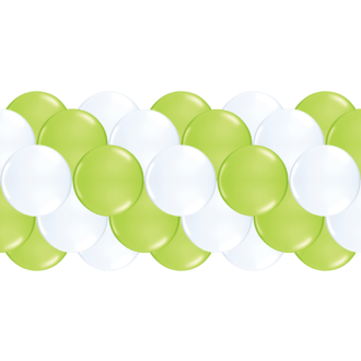 Luftballongirlanden-Set Apfelgrün & Weiß ab 3 m