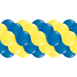 Luftballongirlanden-Set Blau & Gelb ab 3 m