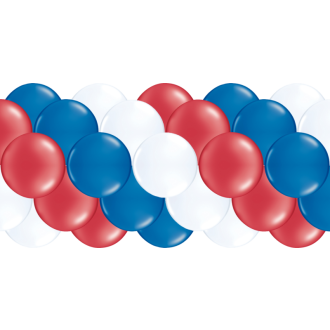 Luftballongirlanden-Set Frankreich: Blau, Weiß, Rot ab 3 m