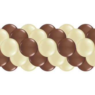 Luftballongirlanden-Set Braun & Creme ab 3 m