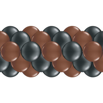 Luftballongirlanden-Set Braun & Schwarz ab 3 m