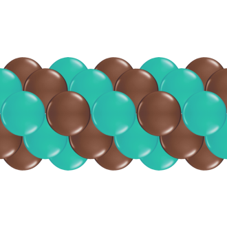 Luftballongirlanden-Set Braun & Türkis ab 3 m