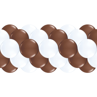 Luftballongirlanden-Set Braun & Weiß ab 3 m