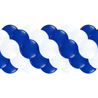 Luftballongirlanden-Set Dunkelblau & Weiß ab 3 m