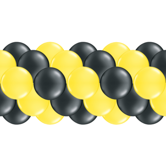 Luftballongirlanden-Set Gelb & Schwarz ab 3 m