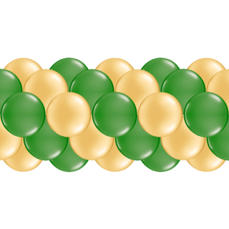 Luftballongirlanden-Set Gold & Grün (Metallic / Glänzend) ab 3 m