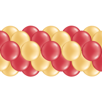 Luftballongirlanden-Set Gold & Rot (Metallic / Glänzend) ab 3 m