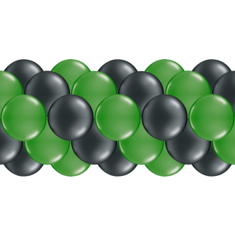 Luftballongirlanden-Set Grün & Schwarz ab 3 m