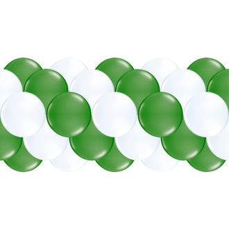 Luftballongirlanden-Set Grün & Weiß ab 3 m