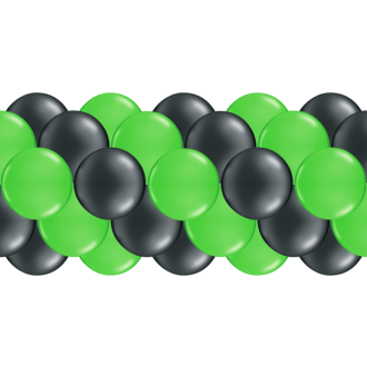 Luftballongirlanden-Set Limonengrün & Schwarz ab 3 m
