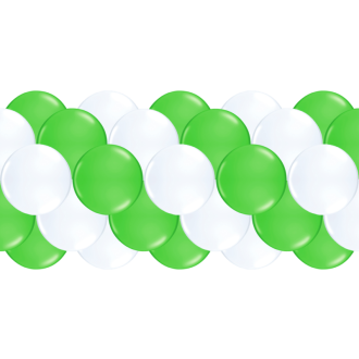 Luftballongirlanden-Set Limonengrün & Weiß ab 3 m