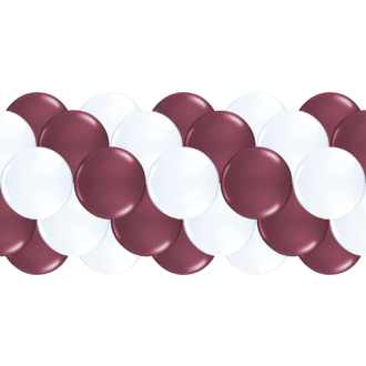 Luftballongirlanden-Set Pflaume & Weiß ab 3 m
