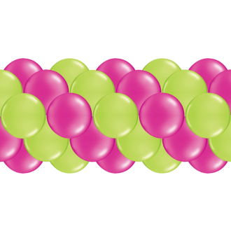 Luftballongirlanden-Set Apfelgrün & Pink ab 3 m