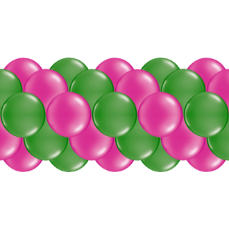 Luftballongirlanden-Set Pink & Grün ab 3 m