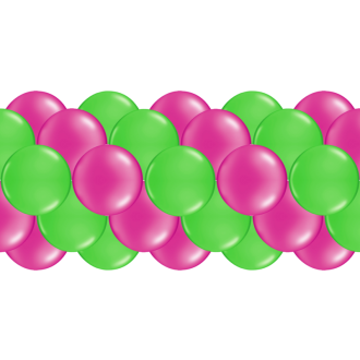 Luftballongirlanden-Set Pink & Limonengrün ab 3 m