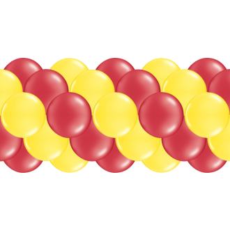 Luftballongirlanden-Set Rot & Gelb ab 3 m