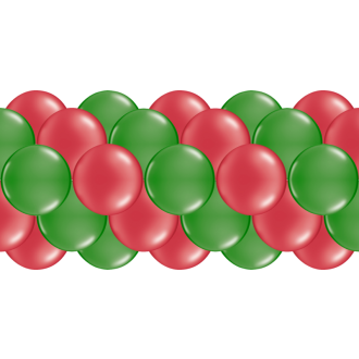 Luftballongirlanden-Set Rot & Grün ab 3 m