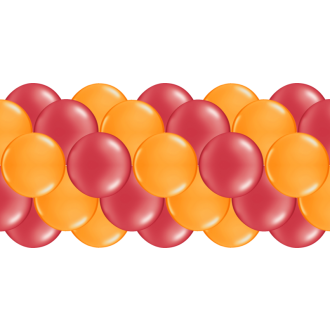 Luftballongirlanden-Set Rot & Orange ab 3 m