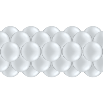 Luftballongirlanden-Set Silber (Metallic / Glänzend) ab 3 m