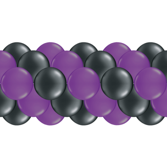Luftballongirlanden-Set Violett & Schwarz ab 3 m