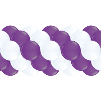 Luftballongirlanden-Set Violett & Weiß ab 3 m