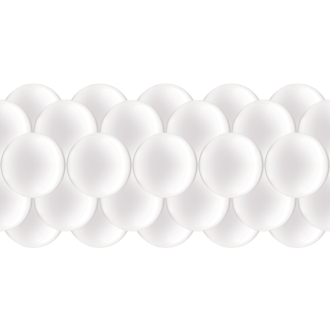 Luftballongirlanden-Set Weiß (Metallic / Glänzend) ab 3 m