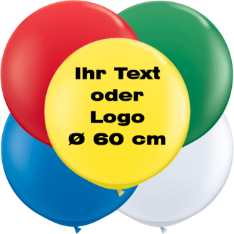 Natur Riesenballons 1-farbig bedrucken Ø 60 cm - Siebdruck