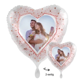 Folienballons Fotodruck 2-seitig - Herzballon Modern Art Ø 45 cm
