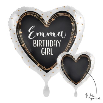 Folienballons Personalisiert Ø 45 cm - Herzrahmen