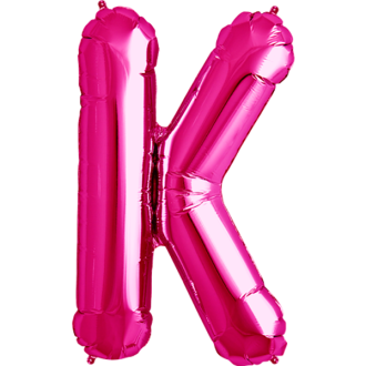 Folienballon Buchstabe - K - Pink 40 cm
