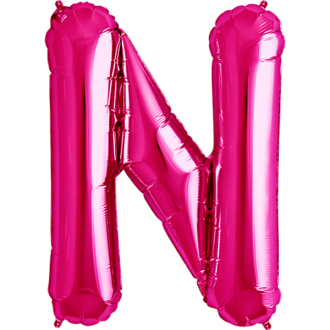 Folienballon Buchstabe - N - Pink 40 cm