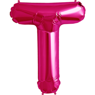Folienballon Buchstabe - T - Pink 40 cm