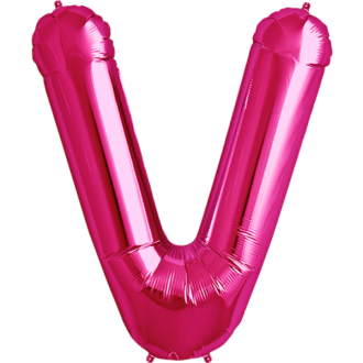 Folienballon Buchstabe - V - Pink 40 cm