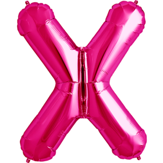 Folienballon Buchstabe - X - Pink 40 cm