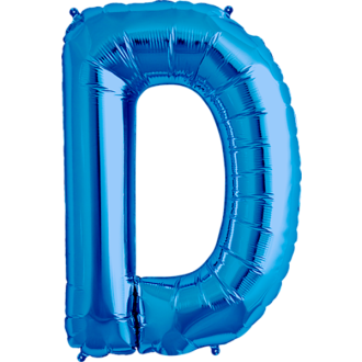 Folienballon Buchstabe - D - Blau 40 cm