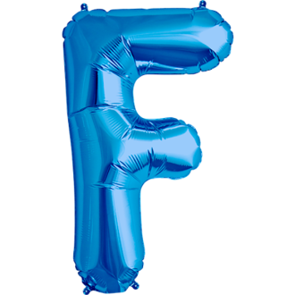 Folienballon Buchstabe - F - Blau 40 cm