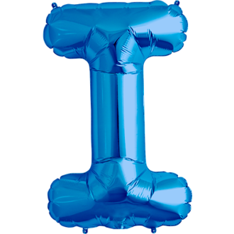 Folienballon Buchstabe - I - Blau 86 cm