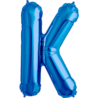 Folienballon Buchstabe - K - Blau 40 cm