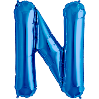 Folienballon Buchstabe - N - Blau 40 cm