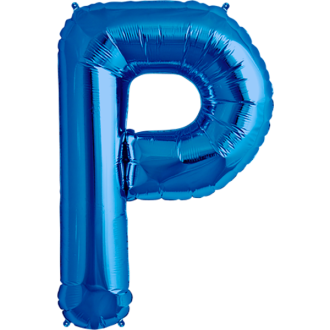 Folienballon Buchstabe - P - Blau 40 cm