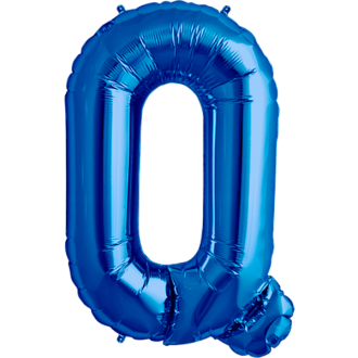 Folienballon Buchstabe - Q - Blau 40 cm