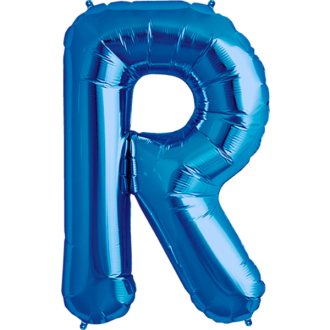 Folienballon Buchstabe - R - Blau 40 cm
