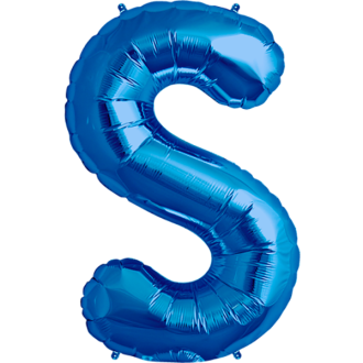 Folienballon Buchstabe - S - Blau 40 cm