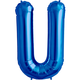 Folienballon Buchstabe - U - Blau 40 cm