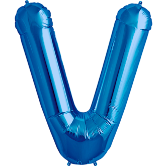 Folienballon Buchstabe - V - Blau 40 cm