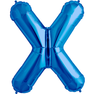 Folienballon Buchstabe - X - Blau 40 cm