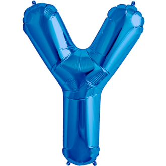 Folienballon Buchstabe - Y - Blau 40 cm