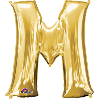 Folienballon Buchstabe - M - Gold 86 cm