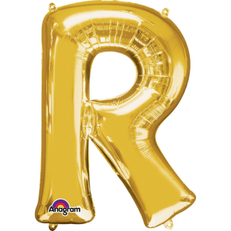 Folienballon Buchstabe - R - Gold 86 cm